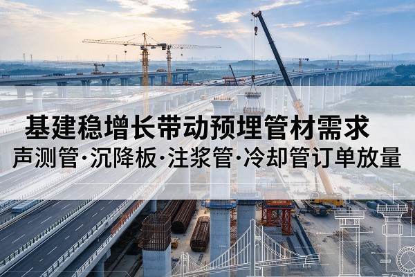 淮南基建稳增长带动预埋监测管材需求，声测管、沉降板、注浆管订单持续放量